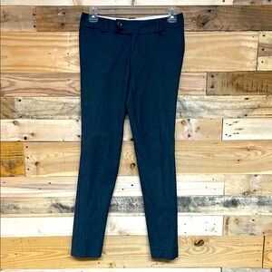Banana Republic size 00 Petite Gray Mini Dotted Low-rise Skinny Leg Dress Pants